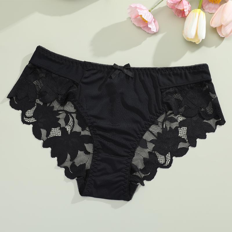 1 Stück Damen High Waist Plus Size Spitze Unterwäsche, Modisch, Atmungsaktiv, Weich und Bequem Damen Unterwäsche, Hochwertige Sexy Unterwäsche