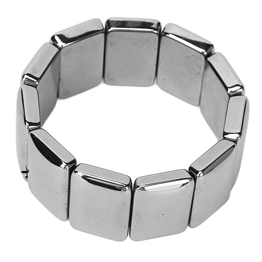 Bransoletka Terahertzowa dla Kobiet Mężczyzn Łagodzi Stres Eliminuje Zmęczenie Prostokątne Koraliki Bangle z Energią Terahertzową