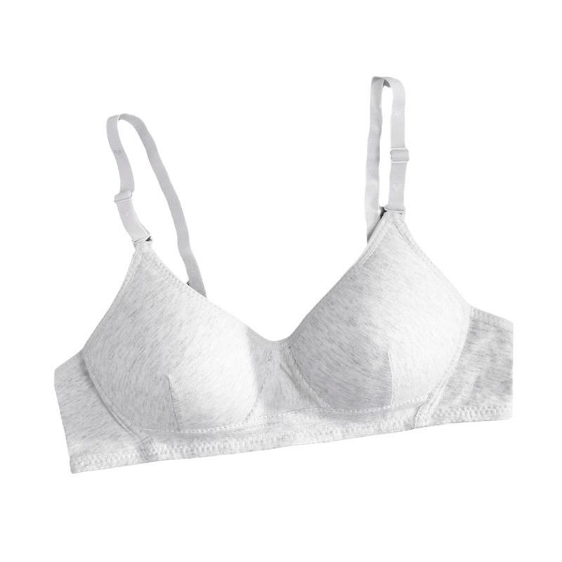 Teen Girls' Pure Cotton Push-up Bra for Small Busts - Thin Style, Cross-border Design