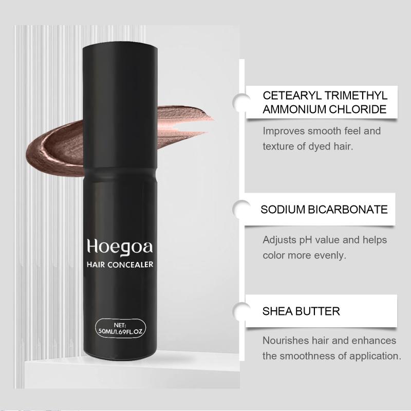 Dark Brown Hair Concealer Pen Disposable Temporary Color Filling with Comb for Convenient Root and Part Coverage at Home