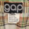 Gap 80s Vintage Check Pattern Long Sleeve Shirt Beige Men's Used