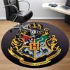 1pz Tappeto Stemma di Hogwarts, Tondo Antiscivolo Durevole Grande Dimensioni Tappeto da Ufficio, Adatto per Ufficio, Bella Decorazione