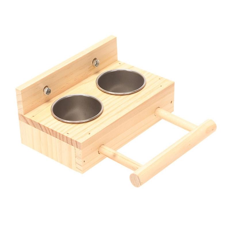 

Parrots Cage Feeder Cups+ Perch Set Multifunction Bridge Perch Standing Accessories Parrots Cage Supplies 1