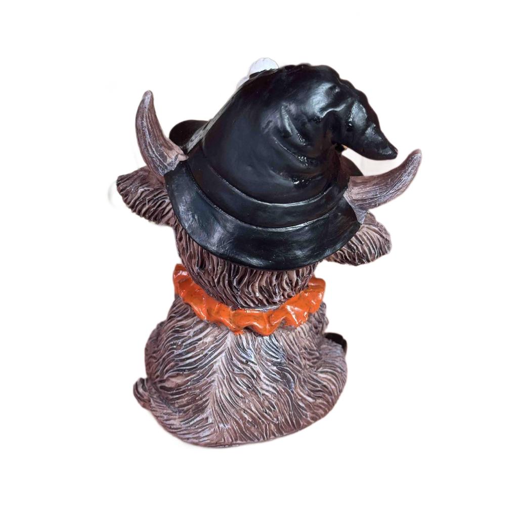 New Halloween Resin Statues with Spider Pumpkin Highland Cow, Desktop Decor Ornaments for Home & Office