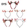 Realistic Deer Antlers Headband Adults Kids Soft Fabric Durable Construction Reindeer Design Christmas Hair Hoop