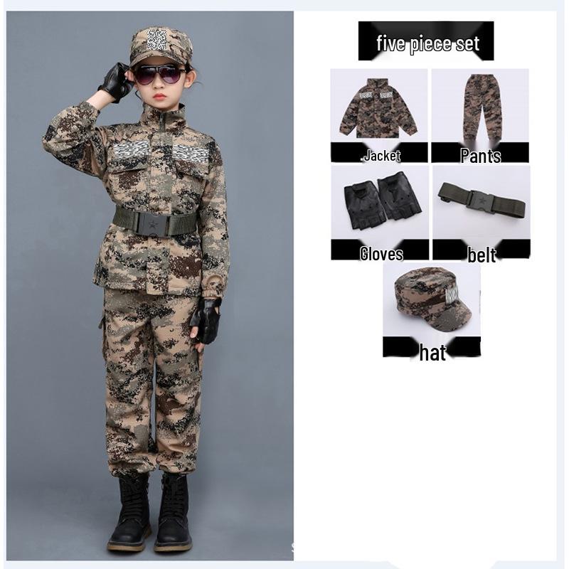 Bērnu kamuflāžas militārā treniņu forma -