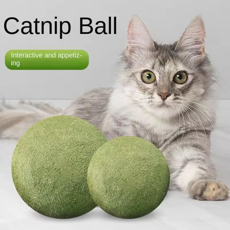 Large Catnip Ball for Cat Cat Mint Ball Lickable Natural Catnip Toy Self Relieving Long-lasting Indoor Chew Toy for Kittens