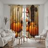 2pcs HD Back Room Pumpkin cartoon Girl curtain Yellow tie digital printed curtain Home Decoration style Decorate living room