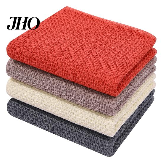 Kitchen Accessories Cotton Waffle Weave Dish Cloth Solid Color Ultra Hand Towel Soft Absorbent Quick Drying Cleaning Rag