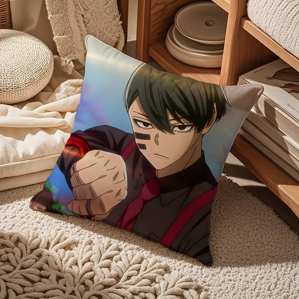 T-Tougen A-Anki Anime Pillow Case Comfort Sofa Bed Silky Elegant Invisible Zipper Custom Decorative Cushion Cover