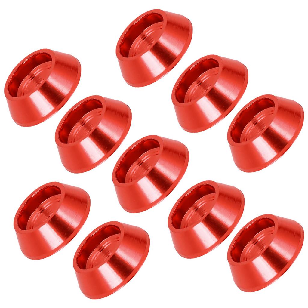 10pcs Aluminum Alloy Screw Shim Upgrade Spare Parts Fit for MND90 MN99 MN91 FJ45(Red )