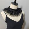 Baroque Style Detachable Lace Ruffe Neckwear Comfortable Neckpiece Collar Decorative Edging For Bridalwear And Costumes