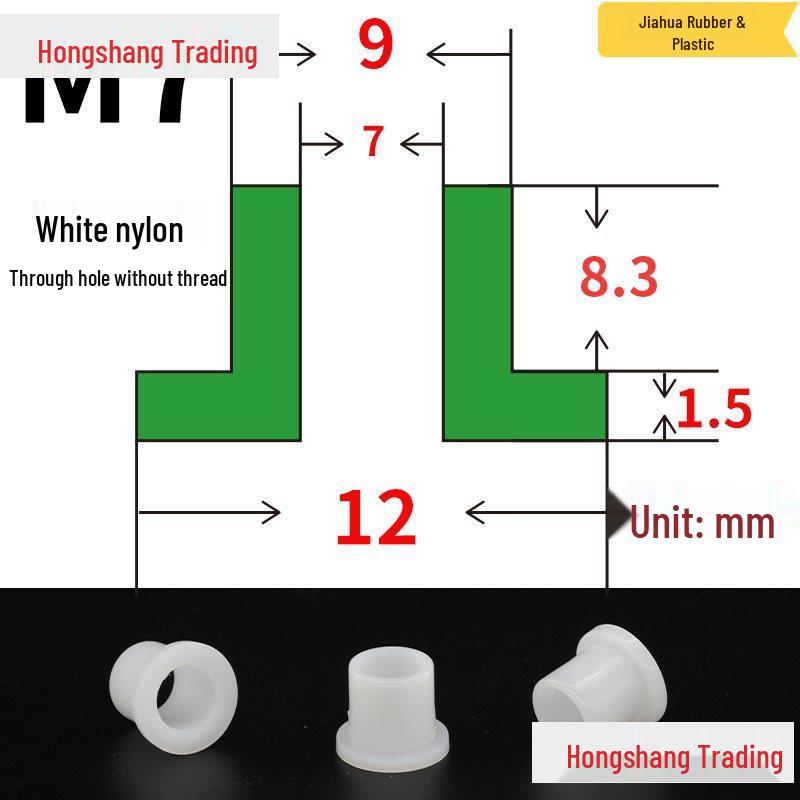 Step T-Shaped Nylon Insulating Bushing Washer, M3-M35 Thread Protection Spacer