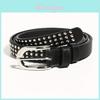 Punk Style Wide Leather Belt For Women With Metal Buckle For Casual Fashion