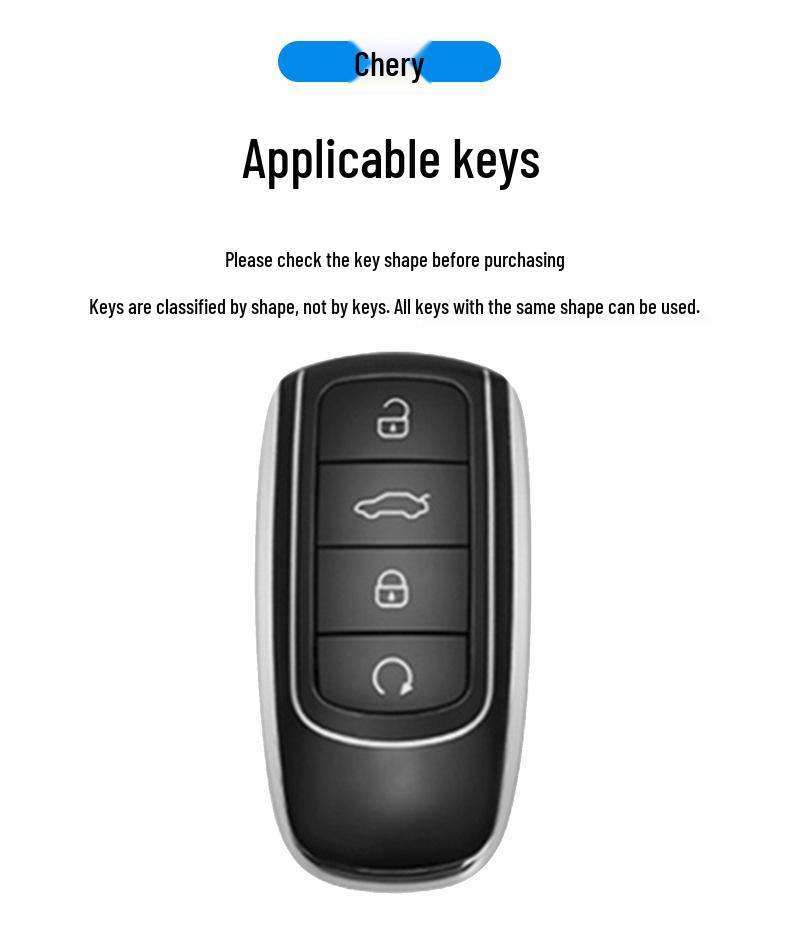 Men's Luxury Smart Key Case for Chery Tiggo 8pro/8plus/9 Arrizo