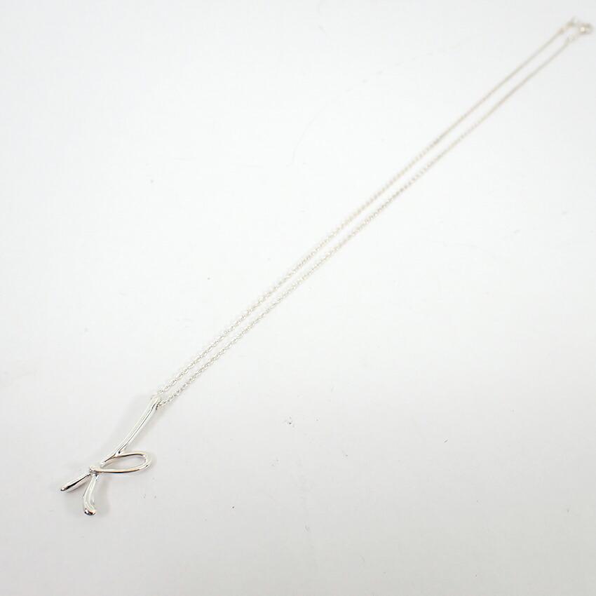 [Used] TIFFANY 925 Initial K Pendant Necklace J28-34