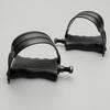 Bike Pedals Ridged Cycle Pedal with Toe Cage Textured for Home Exercise