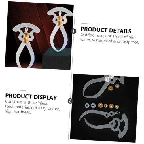 FOYTOKI Stainless Steel Outside Caliper, Thickness Measuring Tool, Precision Measuring Caliper for Woodworking and Jewelry Making