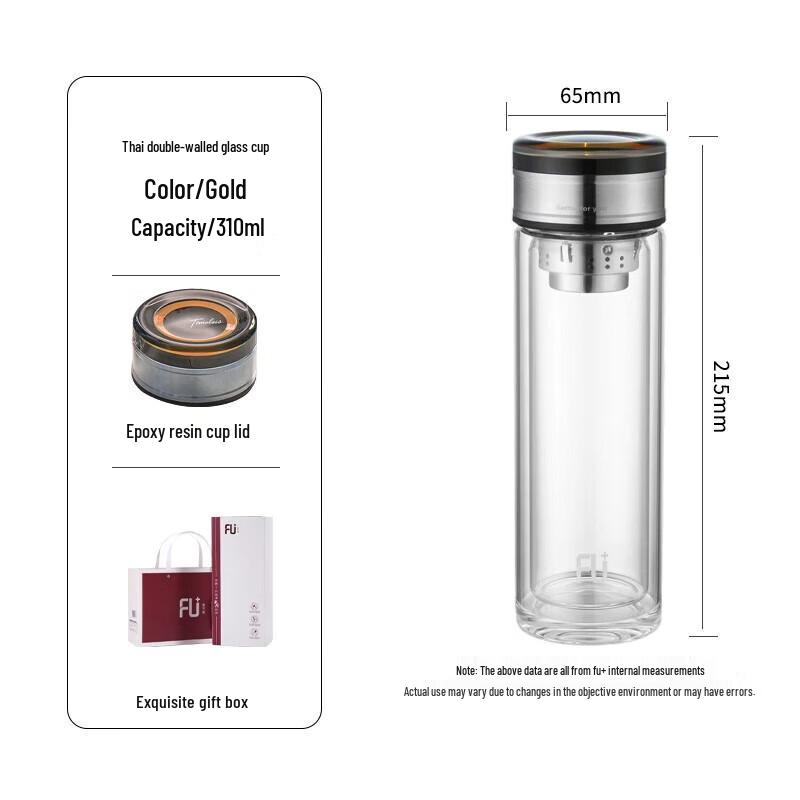 Fuguang FU+Tai Double-Layer Insulated Glass Cup