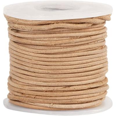 Creotime Leather Cord 10 Meters Thick 1 Mm Natural