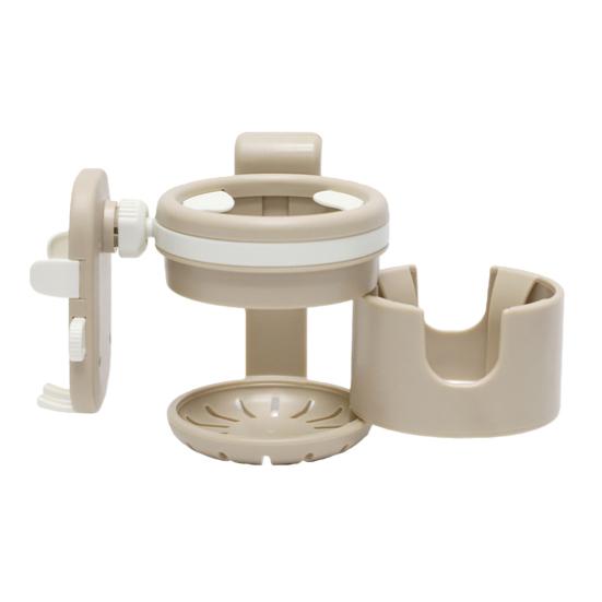 Water Cup Holder 3 in 1 Stroller Cup Holder with Phone Mount 360 Degrees Rotatable Drink Holder Non Slip Easy Install Removable Stroller Accessories