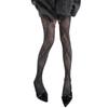 Retro Floral Jacquard Fishnet Stockings, Y2K Black Anti-Snag Stockings for Women