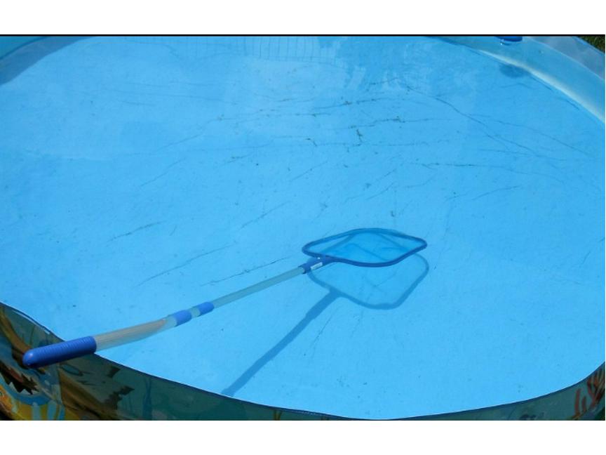 3-Section Extendable Aluminum Pool Skimmer Net for Baby Pools and Shallow Water