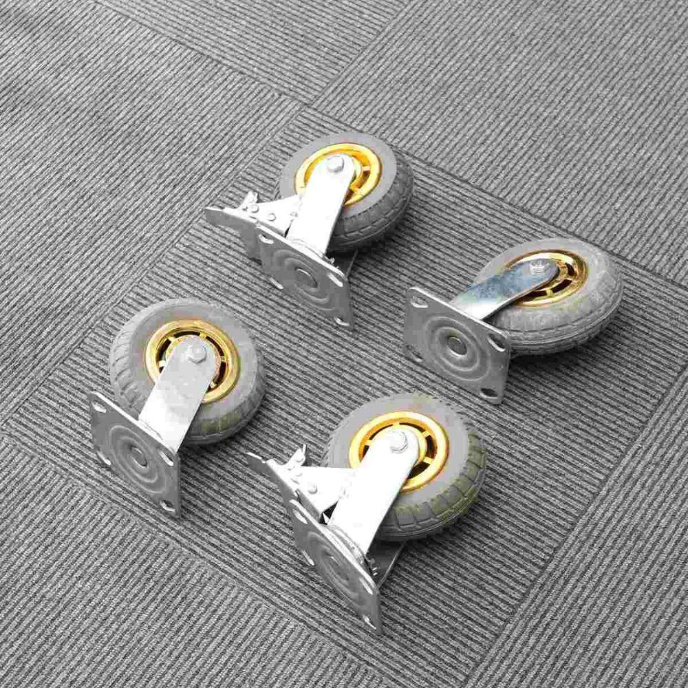 Wear Resistant Furniture Caster Noiseless Roller Wheel Swivel Caster Tire Trolley Chair Mover