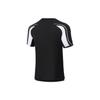 Li Ning Table Tennis Series Striped Print Logo Quick-Dry V-Neck Short Sleeve Regular T-Shirt Men Tops Black AAYS237-3