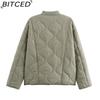 BITCED Women's Autumn/Winter Fashion Casual Plus Size Oversized Stand Collar Leopard Print Cotton Coat Jacket