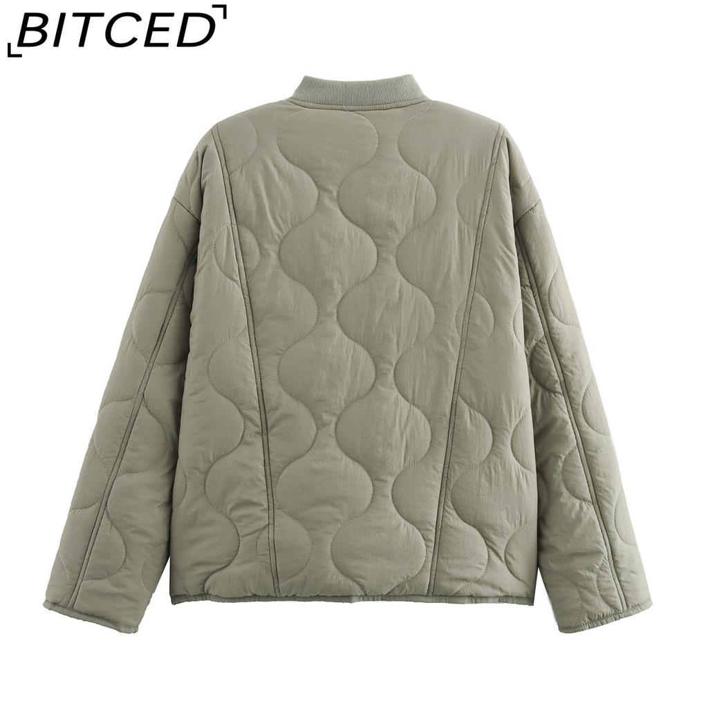 BITCED Women's Autumn/Winter Fashion Casual Plus Size Oversized Stand Collar Leopard Print Cotton Coat Jacket