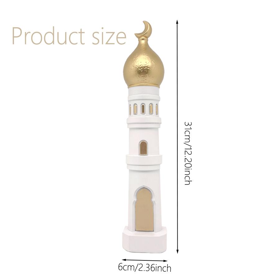 1 szt. Ramadan Muzułmański Kopuła Kaaby Meczet Islamska Ozdoba na Biurko Stół Dekoracja Samochodu Rzemiosło Prezenty Świecznik