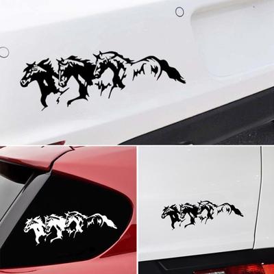Naklejka samochodowa Running Horses Wodoodporna samoprzylepna naklejka dekoracyjna