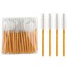 50Pcs Disposable Eyelash Makeup Brush Mascara Wands Gold Mini Eye Lash Brushes Short Eyebrow Comb Eyelashes Extension Tool