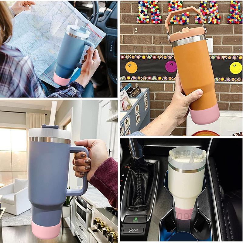 Non-Slip Cup Sleeve for 30/40oz Tumbler Water Bottle Silicone Boot Bottom Sleeve Cover Cup Protective Sleeve Accessories