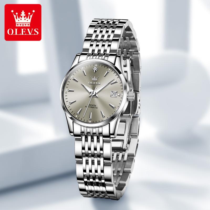 Oulisi Damen Dünne Automatische Mechanische Uhr - Schlichtes Design