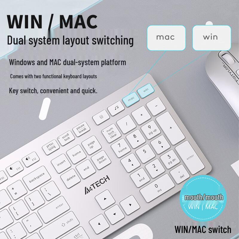A4TECH FX50 Silent Scissor-Switch Wired Keyboard