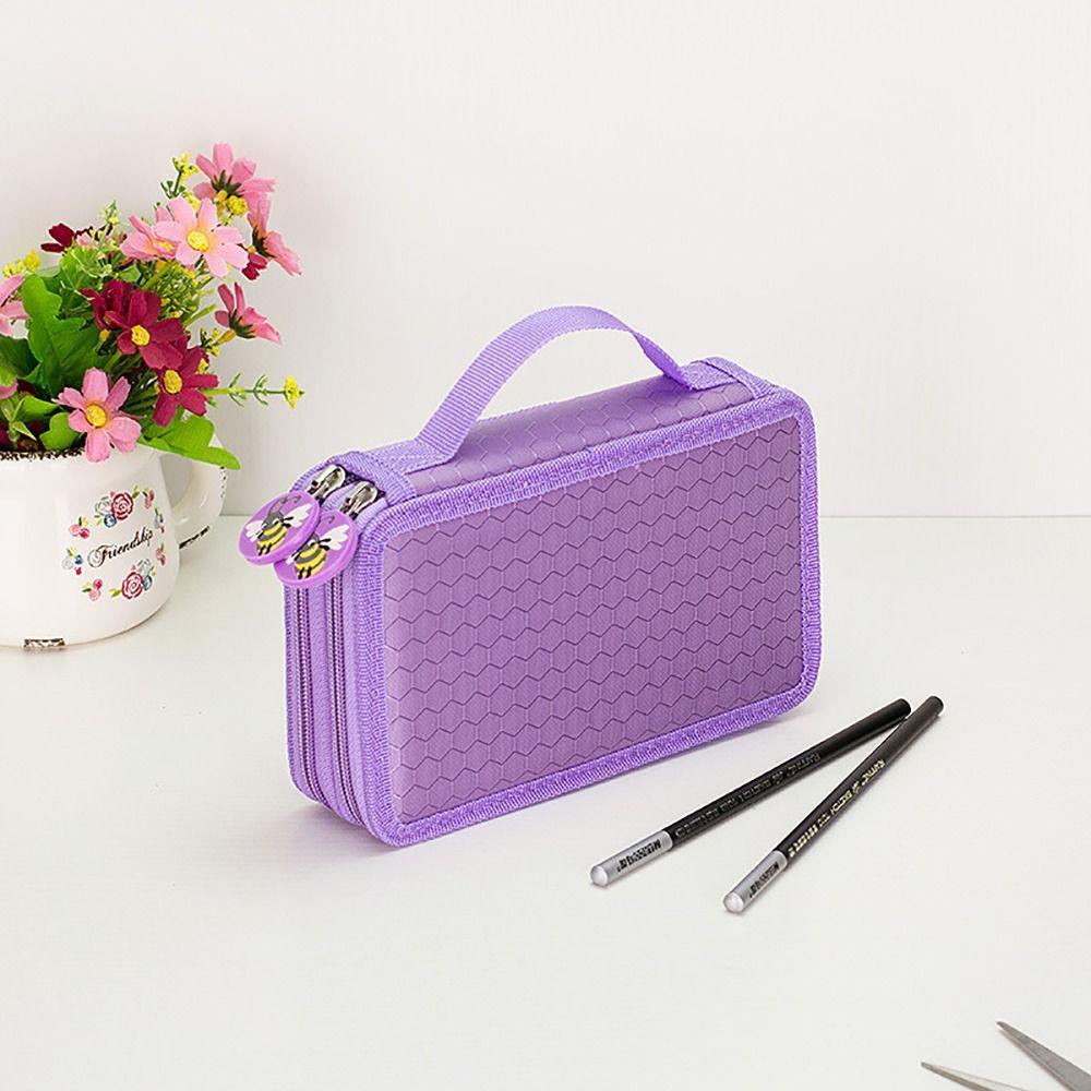 Double-Layer Pencil Case Polyester Pencil Box High Quality Stationery Pouch