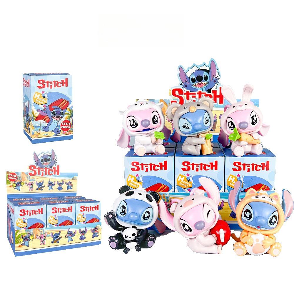 Hot Sell Stitch Animal Party Blind Box Cartoon Model Figure Anime Collectible Figurine Collection Desktop Ornament Kid Toys Gift