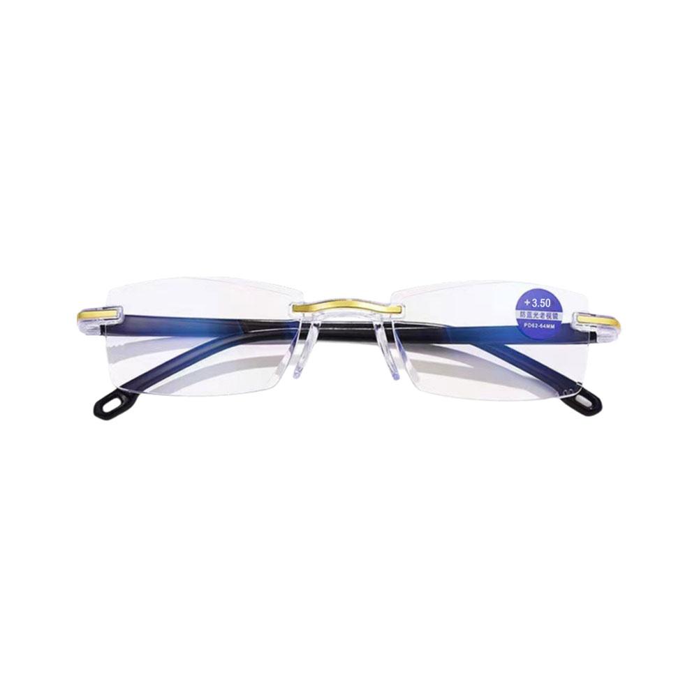 Blue Light Blocking Reading Glasses Women Men Cutting Frame Presbyopia Eyeglasses  Anti-Glare HD Lens Old-Fashioned Eyeglasses