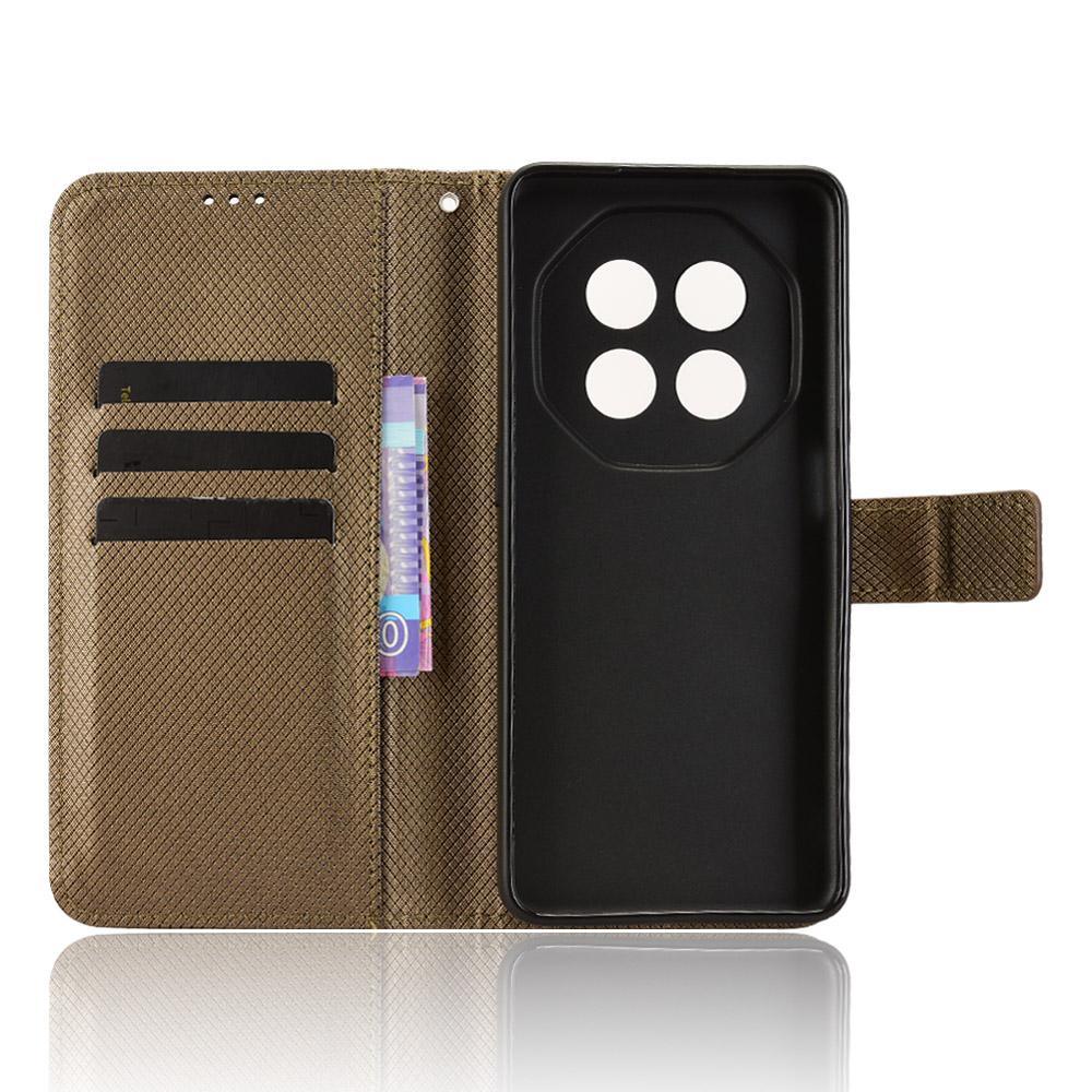 For Meizu Note 16 Leather Wallet Case with Strap Diamond Texture Phone Cover
