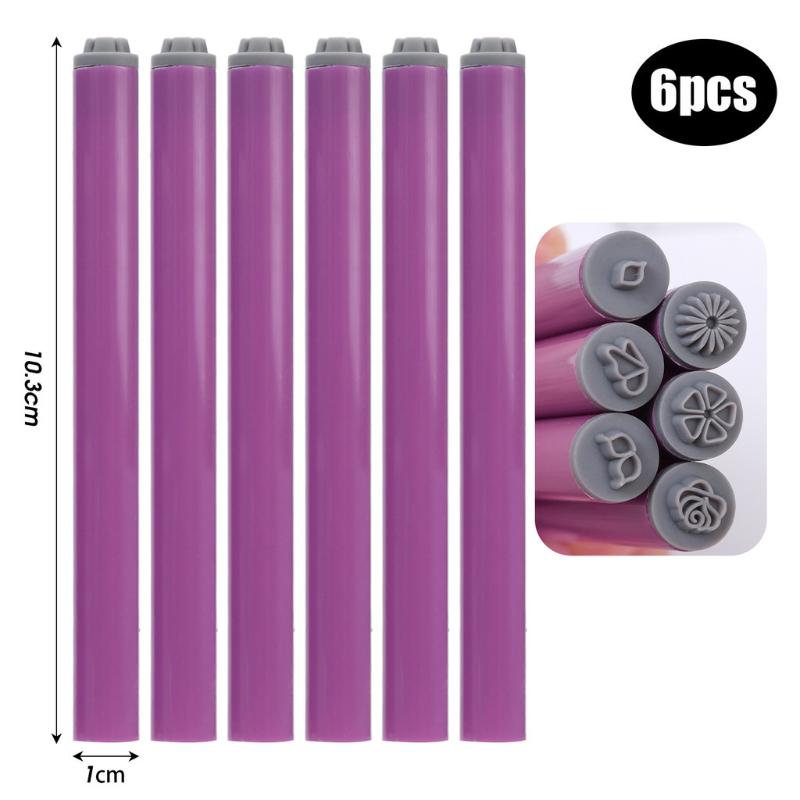 6/10 Stück Nagelkunst Stempelstift Set, Blumen Nagelkunst Stempelwerkzeuge, Nagelkunst Stift Damen Nagelkunst Punktierwerkzeuge