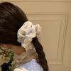 Fabric Lace Flower Edge Hair Ring Cute and Sweet Korean Style Scrunchie Hair Accessories