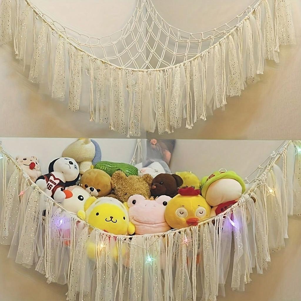 Plush Doll Storage Hammock Hanging Net Hammock Decor For Home Living Room Bedroom, Cute & Fun Decoration Gift