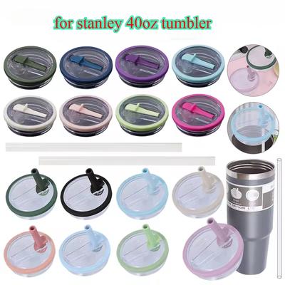 For 40 Oz Thermal Water Bottle Cover Coffee Cups Flip Straw Cap Replacement Spill Proof Mugs Tumbler Lid Accessories