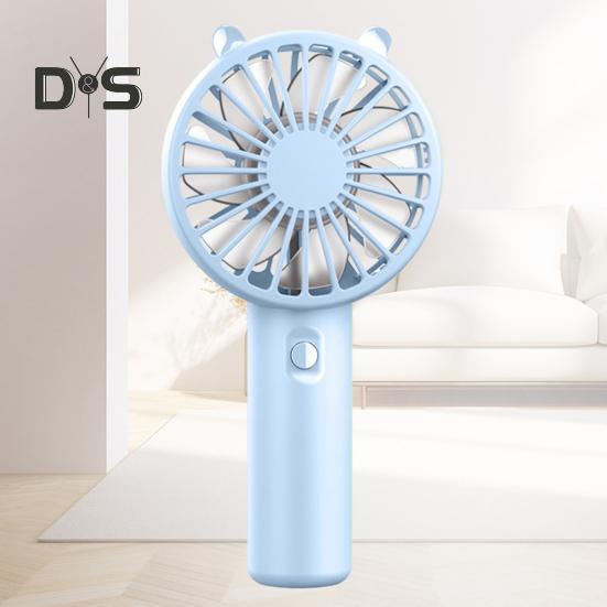 Ventilator mic de mână, cu 3 setări de viteză, flux de aer puternic, zgomot redus, ventilator de buzunar reîncărcabil prin USB, cu baterii