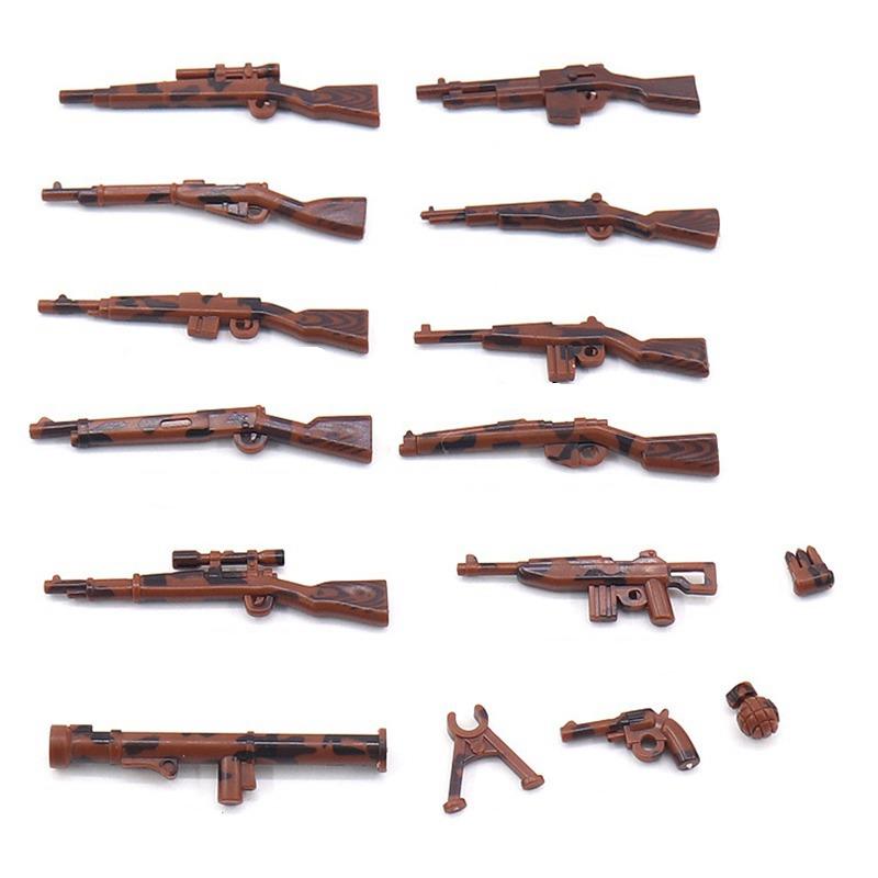 Military Weapon Toy Guns Dagger Machine Guns SWAT WW2 Building Blocks Playthings Ideal For Children Assemble Militarys Army Toy Gifts