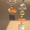 Fish Wind Bell Phone Strap Handmade Beaded Phone Charm Unique Fish Pendant Present for Stylish Women and Art Lovers