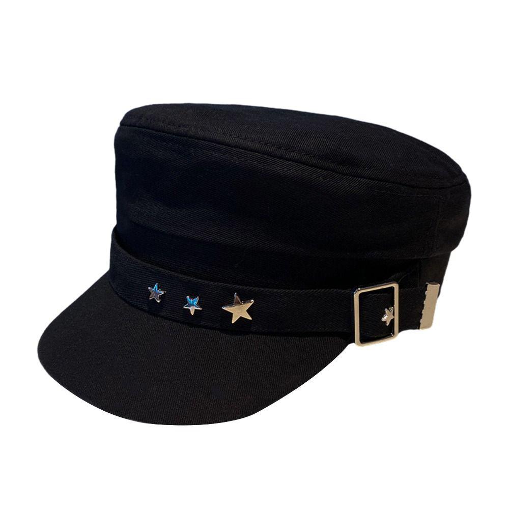 Elegant Navy Style Cotton Painter Hat Beret Hat Newsboy Cap Octagonal Cap