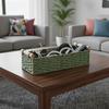 Handwoven Braided Toilet Paper Basket Wood Handle Sundry Storage Basket  Snack